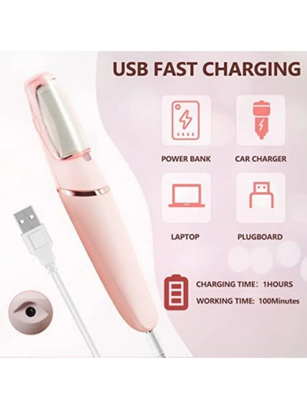 Rechargeable Electric Callus Remover Pedicure Kit - 12-in-1 Foot Care Tool for